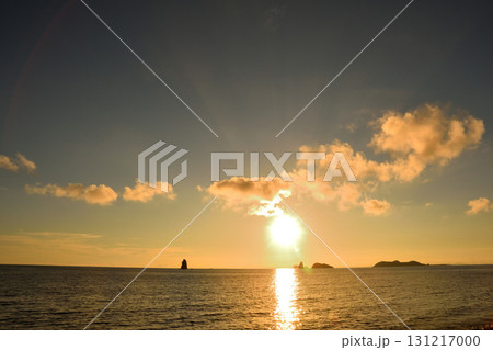 五島灘、角力灘、大角力の夕景 131217000