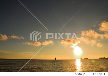 五島灘、角力灘、大角力の夕景 131217001