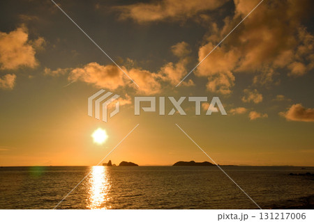 五島灘、角力灘、大角力の夕景 五島灘、角力灘、大角力の夕景 131217006