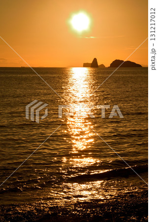 五島灘、角力灘、大角力の夕景 五島灘、角力灘、大角力の夕景 131217012