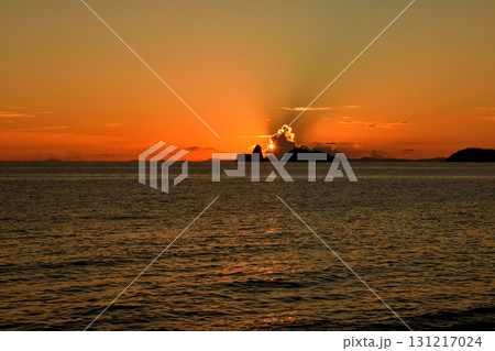 五島灘、角力灘、大角力の夕景 131217024