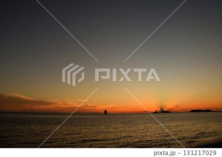 五島灘、角力灘、大角力の夕景 131217029