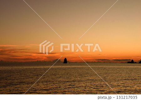 五島灘、角力灘、大角力の夕景 131217035