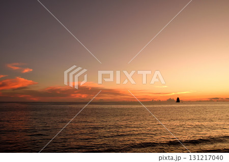 五島灘、角力灘、大角力の夕景 131217040