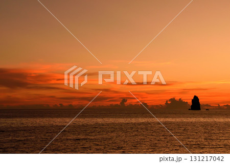 五島灘、角力灘、大角力の夕景 五島灘、角力灘、大角力の夕景 131217042