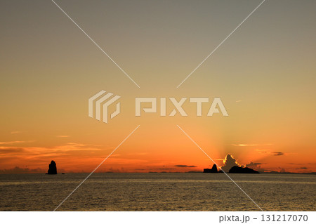 五島灘、角力灘、大角力の夕景 五島灘、角力灘、大角力の夕景 131217070