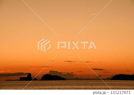 五島灘、角力灘、大角力の夕景 131217071