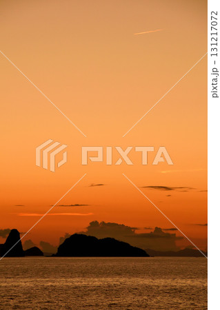 五島灘、角力灘、大角力の夕景 五島灘、角力灘、大角力の夕景 131217072
