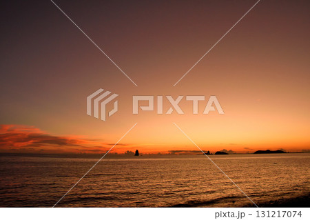 五島灘、角力灘、大角力の夕景 五島灘、角力灘、大角力の夕景 131217074