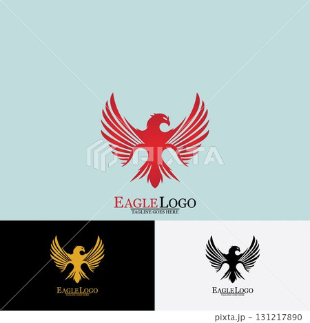 Falcon Eagle Bird Logo Template Vector Icon 131217890