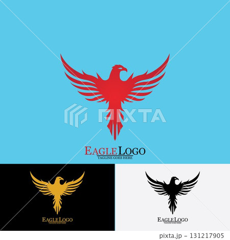 Falcon Eagle Bird Logo Template Vector Icon 131217905