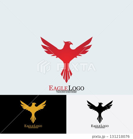 Falcon Eagle Bird Logo Template Vector Icon 131218076