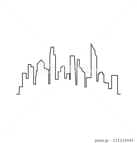 Modern City skyline . city silhouette. vector illustration in flat design 131218445