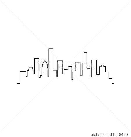 Modern City skyline . city silhouette. vector illustration in flat design 131218450