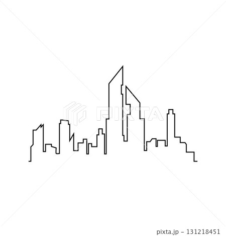 Modern City skyline . city silhouette. vector illustration in flat design Modern City skyline . city silhouette. vector illustration in flat design 131218451