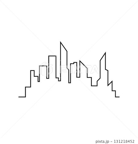 Modern City skyline . city silhouette. vector illustration in flat design Modern City skyline . city silhouette. vector illustration in flat design 131218452