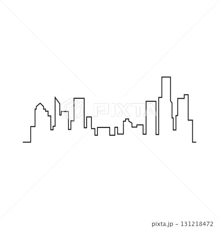 Modern City skyline . city silhouette. vector illustration in flat design 131218472