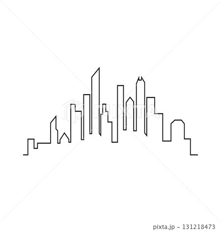 Modern City skyline . city silhouette. vector illustration in flat design 131218473