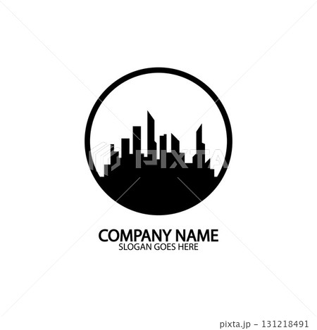 Modern City skyline . city silhouette. vector illustration in flat design 131218491