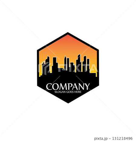 Modern City skyline . city silhouette. vector illustration in flat design Modern City skyline . city silhouette. vector illustration in flat design 131218496