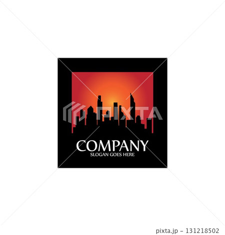 Modern City skyline . city silhouette. vector illustration in flat design 131218502