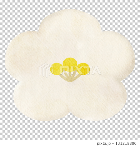 水彩風に描いた椿の花のイラスト 水彩風に描いた椿の花のイラスト 131218880