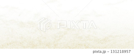 Dotted beige halftone background. Light cream pixelated paper texture. Retro craft brown wallpaper. Grunge grainy gradient overlay. Weathered dirty canvas material backdrop. Vector sackcloth texture 131218957