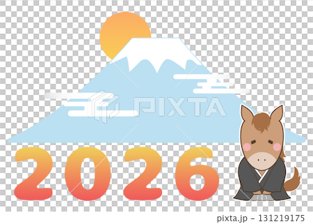 富士山和2026年黃道十二宮的可愛插圖 1 富士山和2026年黃道十二宮的可愛插圖 1 131219175