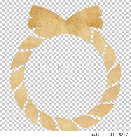 水彩風に描いたしめ縄のイラスト 水彩風に描いたしめ縄のイラスト 131219257