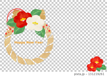 水彩風に描いたしめ縄のイラスト 131219261