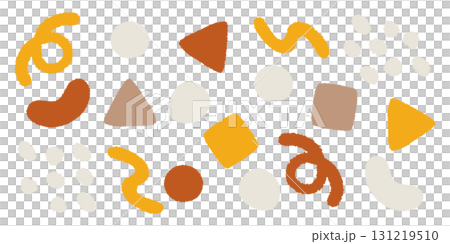 Autumn color abstract pattern icon set 131219510