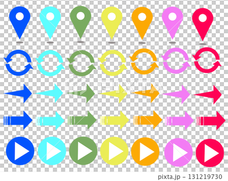 Colorful arrow icon material 131219730