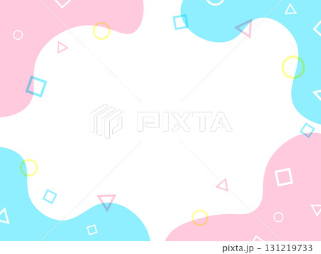 幾何学模様と流体シェイプのフレーム 幾何学模様と流体シェイプのフレーム 131219733