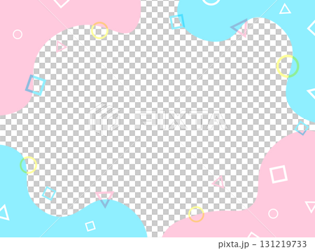 幾何学模様と流体シェイプのフレーム 幾何学模様と流体シェイプのフレーム 131219733