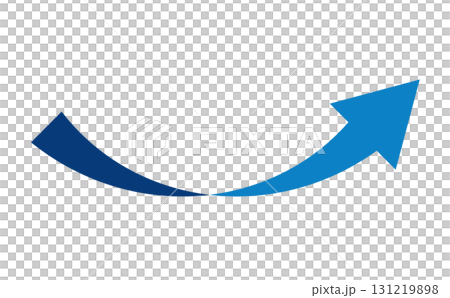 3D 風格彎曲箭頭,單個,藍色 3D 風格彎曲箭頭,單個,藍色 131219898