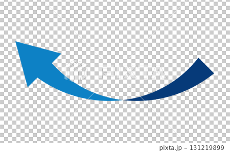 3D 風格彎曲箭頭,單個,藍色 3D 風格彎曲箭頭,單個,藍色 131219899