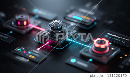 sound mixer console with color glow 131220170