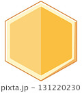 Blank Yellow Hexagon Badge Illustration 131220230