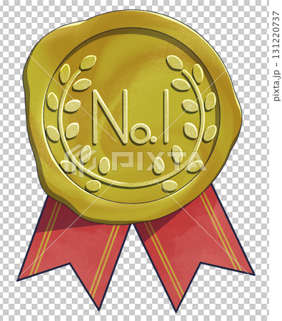 Gold sealing stamp ranking material two ribbons Gold sealing stamp ranking material two ribbons 131220737