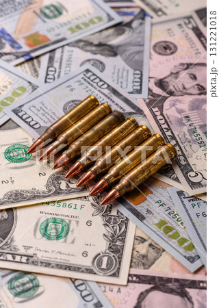 Money, cash dollars to fund weapons for war and defense against attack. Dollars for war 131221018