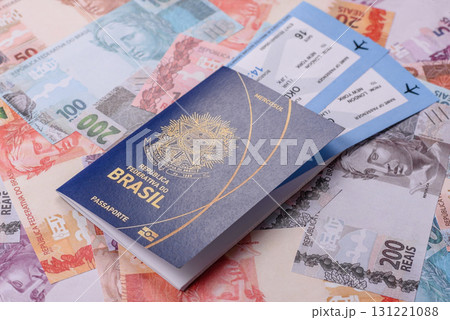 Brazilian passport for travelling, flying and doing business. Brazil document, id 131221088
