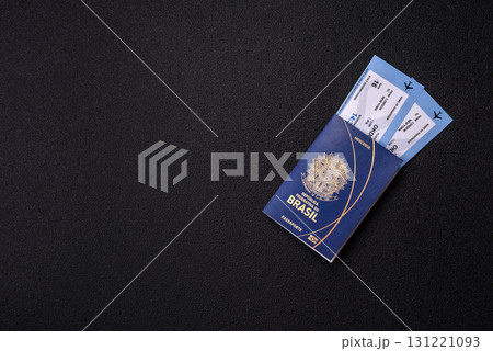 Brazilian passport for travelling, flying and doing business. Brazil document, id 131221093