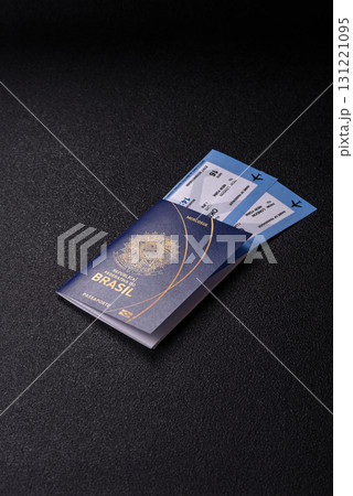 Brazilian passport for travelling, flying and doing business. Brazil document, id Brazilian passport for travelling, flying and doing business. Brazil document, id 131221095