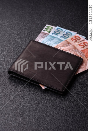 Cash paper money of Brazil, notes as a conceptual background of investment, savings 131221130