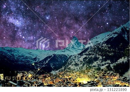 milky way in the mountains, stars, milky galaxy in the mountains. the milky way in the mountains, stars and milky way in the background 131221890