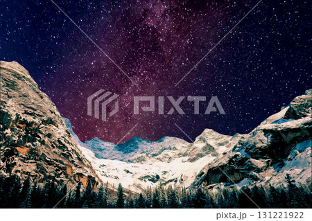 milky way in the mountains, stars, milky galaxy in the mountains. the milky way in the mountains, stars and milky way in the background 131221922