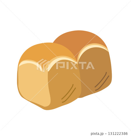 山型の食パンのベクターイラスト 131222386