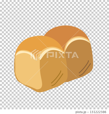 山型の食パンのベクターイラスト 131222386