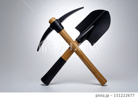 A shovel and a pickaxe 131222677