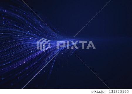 Abstract digital data flow with glowing lines on dark blue background Abstract digital data flow with glowing lines on dark blue background 131223196